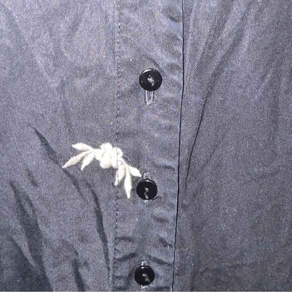 Zara women Black Floral Embroidered Jumpsuit women’s size medium - Picture 5 of 8